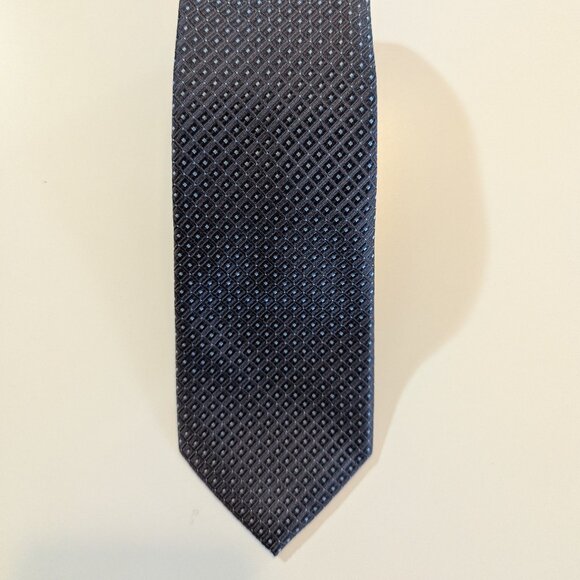 Michael Kors Silk Tie - Geometric Print - Grey - Picture 4 of 8